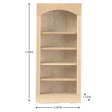 Five Shelf Bookcase, Unfinished