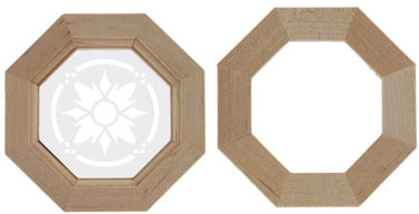 Octagon Window with Frosted Glass Insert