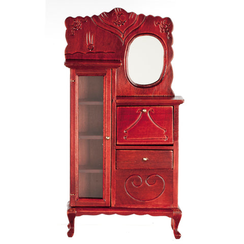 Side by Side Dresser with Mirror, Mahogany