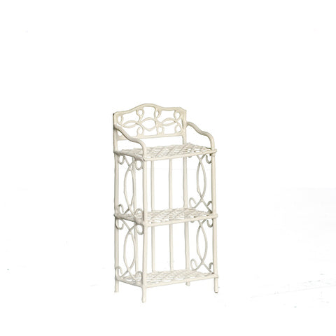 Shelf Unit, Small White Metal