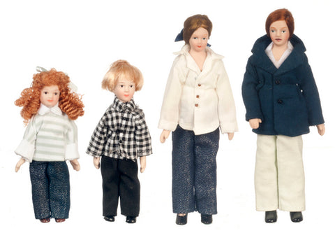Modern Doll Family with Brother and Sister