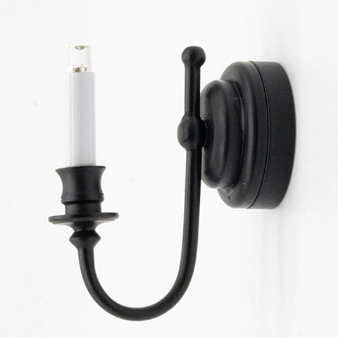 LED Candle Wall Sconce, Black, with Wand