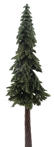 Ponderosa Pine Tree, Green, 12 Inches Tall, Spike Base