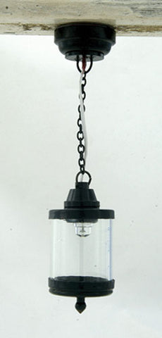 Birdcage Hanging Light with Wand, LED, Black