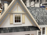 Victoria Farmhouse, Assembled and Painted, White, Blue and Cream