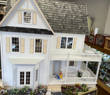 Victoria Farmhouse, Assembled and Painted, White, Blue and Cream