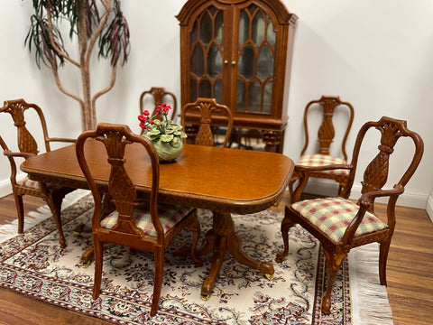 Martinique Dining Room Set, 8 Pieces, New Walnut