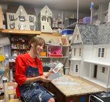 Victoria Farmhouse, Assembled and Painted, White, Blue and Cream