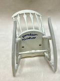 Painted Chrysnbon Rocking Chair, White