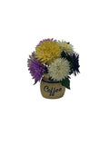 Dahlias in Handpainted Coffee Canister by Sherredawn Miniatures