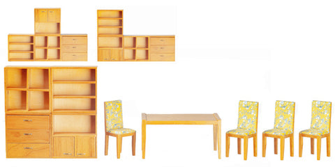 Modern Dining Room Set, 9 Piece
