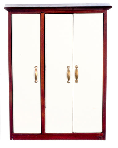 Modern Wardrobe, Mahogany and White ON SALE