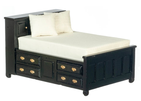 Modern Bed, Double, Black