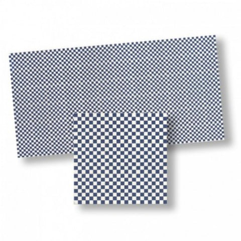 Floor Tile, Small Check, Blue and White