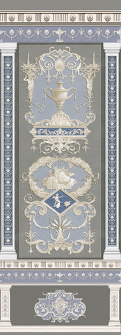 Mural Wall Panel Wallpaper, Jasperware