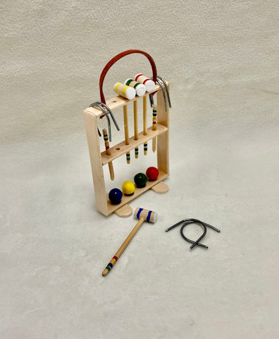 Croquet Set, Natural Finish