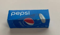 Popular Can Soda, Case, Blue and Red