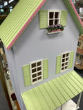 The Beechview Dollhouse, Painted Lavender and Lime ON SALE