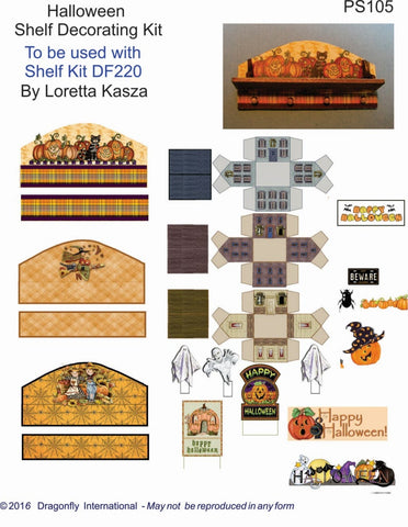 Halloween Four Peg Shelf Kit Decorator Sheet