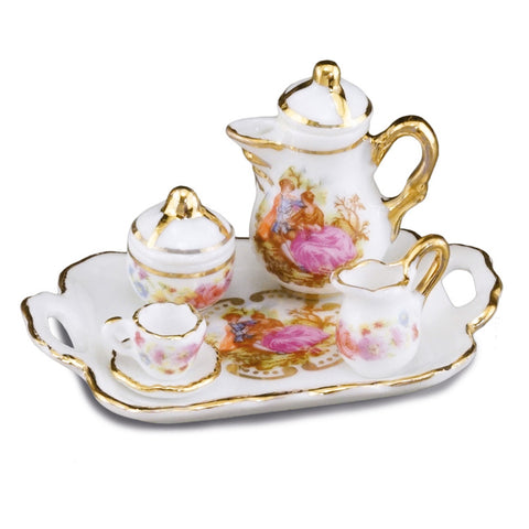 Baroque Coffee Set w/Tray, LAST ONE