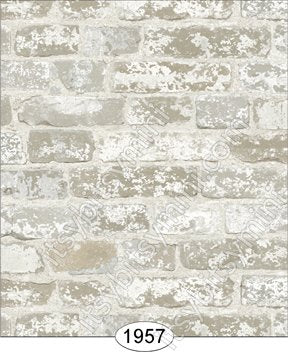 Distressed Brick, White