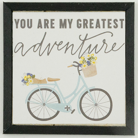 Bicycle with Flowers, Framed Print