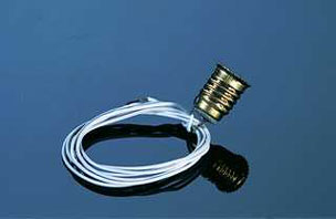 12 Volt Screw Bulb Socket with Black or White Wire, Please Select
