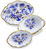 Blue Onion Oval Plates, Reutter Porcelain