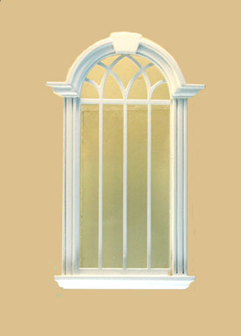 Cambridge Decorated Single Window, White