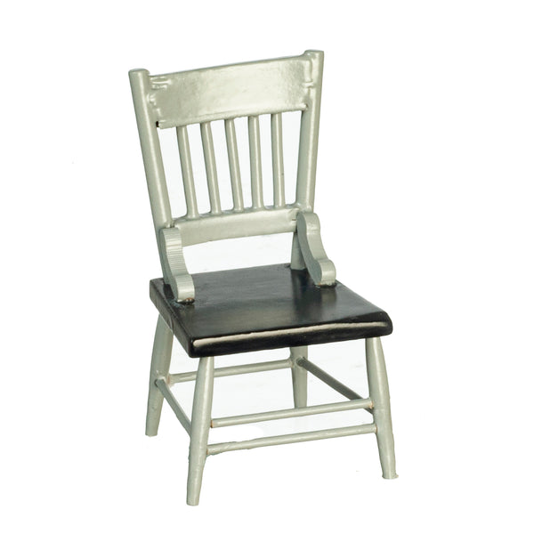 Kitchen Chair, Black and Gray Dollhouse Junction