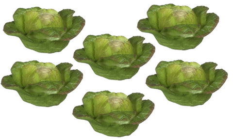 Cabbage, Set of Six, Green