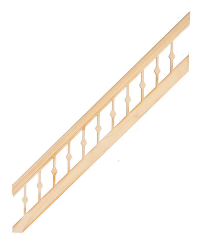 Diamond Center Stair Rail