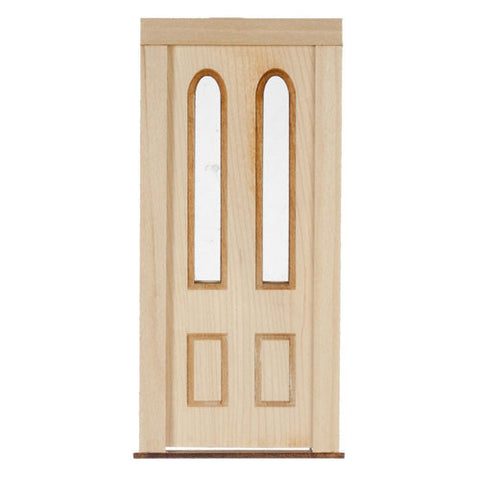 Door with Double Glass Windows