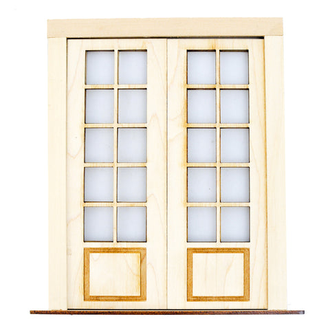 Double French Door with Bottom Panel