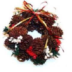 Christmas Wreath with Pine Cones