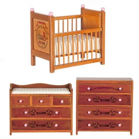 ABC Nursery Set, Walnut Finish. LAST ONE