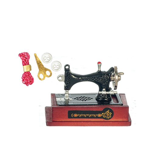 Sewing Machine, Portable Old Fashioned – Dollhouse Junction