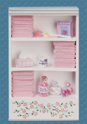 Bath Cabinet with Accessories, Large, Pink