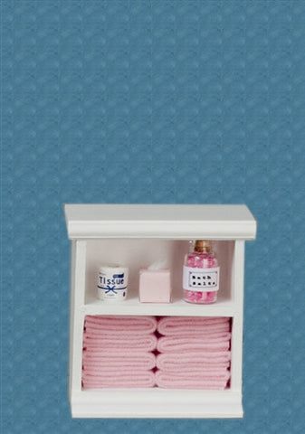 Bath Cabinet with Accessories, Small, Pink
