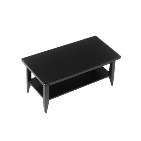 Coffee Table with Shelf, Black