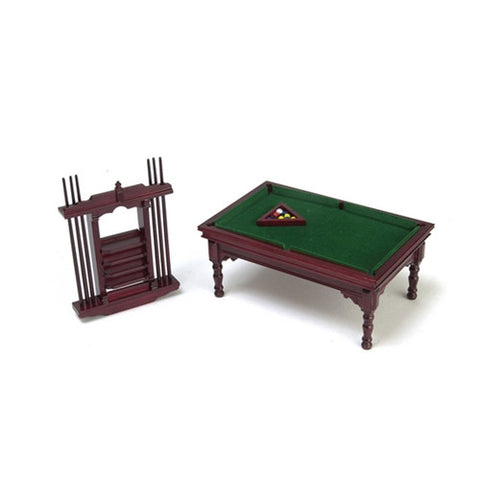 Billiard Table Set, Mahogany Finish