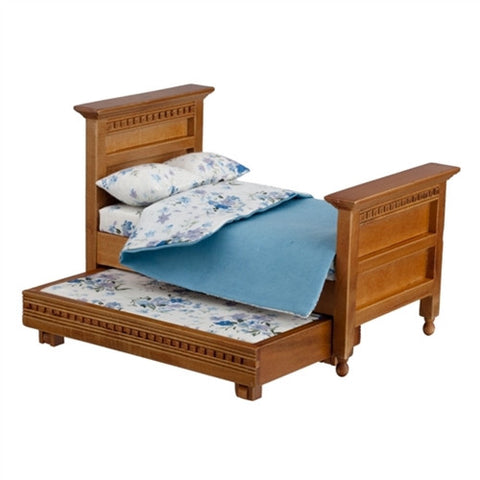 Trundle Bed, Walnut Finish