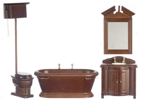 Old Fashioned Bath Set, New Walnut