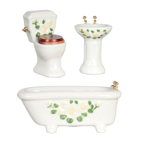 Yellow Floral Bath Set