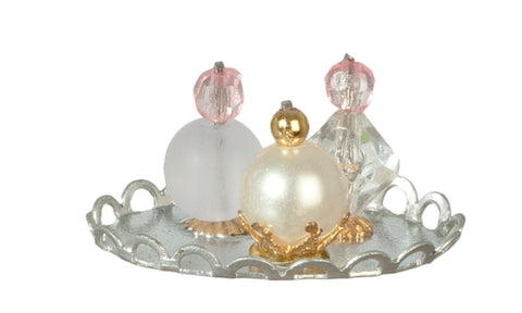 Perfume Tray, Crystal and White