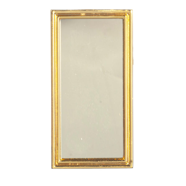 Small Rectangle Mirror with Gold Frame Dollhouse Junction