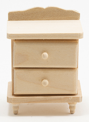 Simple 2 Drawer Night Stand, Unfinished