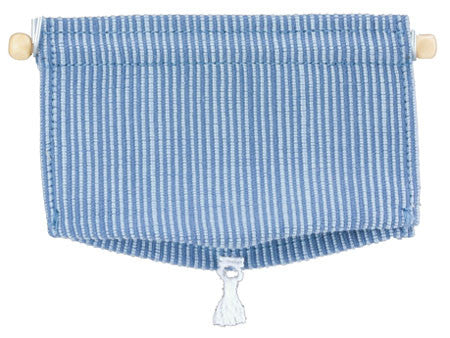 Window Shade, Blue and White Stripe
