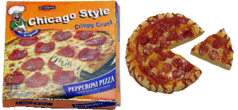 Sliced Pepperoni Pizza with Box