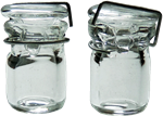 2 Small Round Canning Jars